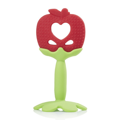 Apple Silicone Teether red