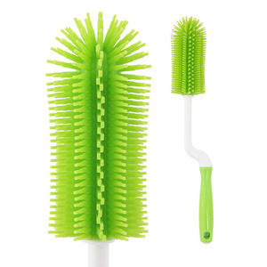 Silicone rotate bottle brush green