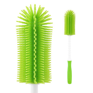 Silicone stick bottle brush Green