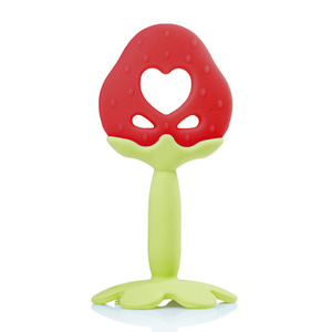 Strawberry Silicone Teether red
